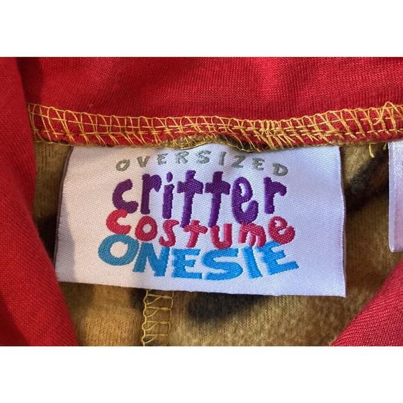 Critter Costume One Piece Cheetah Costume One Size Unisex Brown - Picture 3 of 11